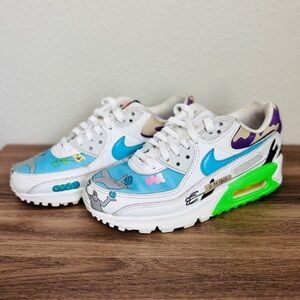 Kids Nike Air Max 90 Flyleather 'Ruohan Wang' Sneakers Size 4